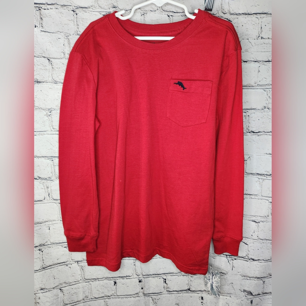 Tommy Bahama Boys‎ Red Long Sleeve T-Shirt Size 7/8 NWT